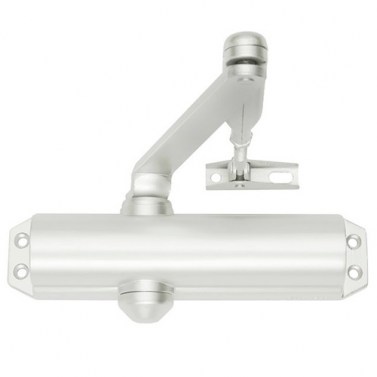 Cierrapuerta DC120 Fuerza 2-3-4 Brazo Articulado con Retenedor Blanco