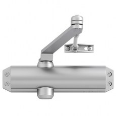 Cierrapuerta DC120 Fuerza 2-3-4 Brazo Artículado con Retenedor Plata Mate