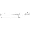 Brazo Articulado L190 Cierrapuerta DC200 y DC340 Plata
