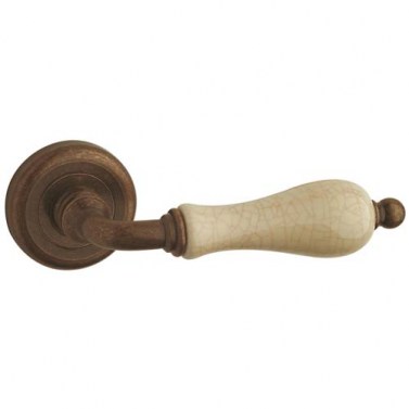 Juego Manivelas con Roseta DT118 Bronce Rústico y Craquelé