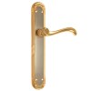 Juego Manivelas con Placa E-12 Oro Pulido Satinado