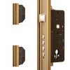 Cerradura Seguridad E2000B-Z 3 Puntos E50 Cerradero 45 mm Aluminio Oro Derecha