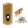 Cerradura Seguridad E2000B-Z 3 Puntos E50 Cerradero 45 mm Dorado Izquierda