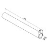 Herraje para cabinas sanitarias - Tubo Cabina Ø25 mm 3 Metros Inox