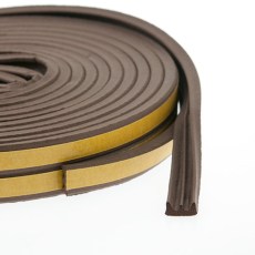 Burlete Aislante Adhesivo Marrón Tipo E 9mm x 6 metros