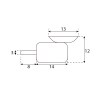 Soporte Baldas Cristal Goma Ø3 mm Negro