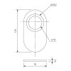 Embellecedor Bocallave EMB700 para Cerradura Seguridad Cromo Mate