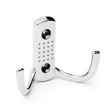 Perchas - Percha Gancho Zamak 2 Brazos Cromo Brillo