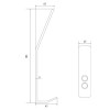 Herraje para cabinas sanitarias - Percha Doble Cabina Inox