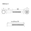 Tornillos y Tacos - Tornillo Pasante Métrica 4 70 mm Níquel