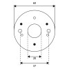 Juego Aros para Manivela Roseta 60 mm Latón Pulido