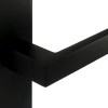 Manivelas con placa - Juego Manivelas con Placa Curva Cúbica Aluminio Negro