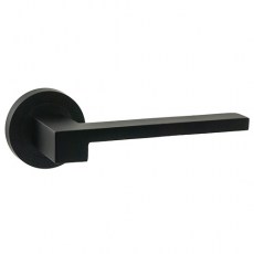 Manivelas con roseta - Juego Manivelas con Roseta Tecno Aluminio Negro