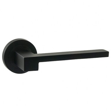 Manivelas con roseta - Juego Manivelas con Roseta Tecno Aluminio Negro