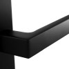 Manivelas con placa - Juego Manivelas con Placa Recta Cúbica Aluminio Negro