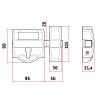 Cerrojo de Seguridad SAG EP30 Níquel para Cilindro