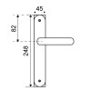 Manivelas con placa - Juego Manivelas con Placa EQ100B Pulido Brillo