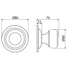 Pomos puerta entrada - Pomo Puerta Entrada Aro EQ-1095 Cuero