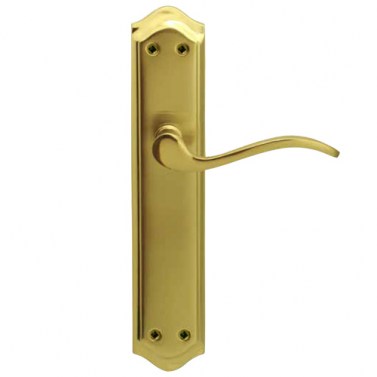 Manivelas con placa - Juego Manivelas con Placa de Hierro EQ203 Pulido Satinado