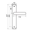 Manivelas con placa - Juego Manivelas con Placa de Hierro EQ203 Pulido Satinado