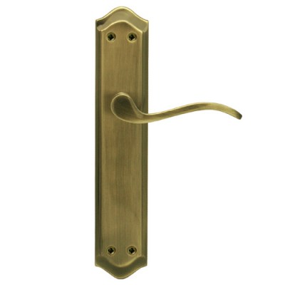 Manivelas con placa - Juego Manivelas con Placa de Hierro EQ204 Cuero Satinado