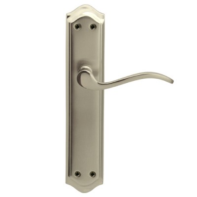 Manivelas con placa - Juego Manivelas con Placa de Hierro EQ205 Níquel Satinado