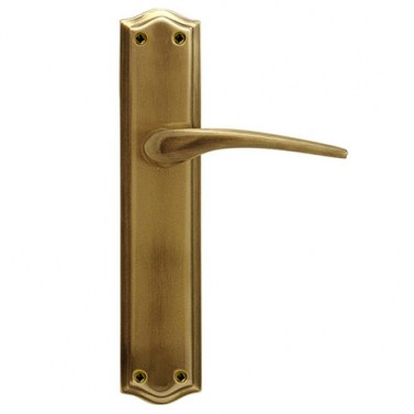 Manivelas con placa - Juego Manivelas con Placa de Hierro EQ208 Cuero Satinado