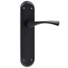 Juego Manivelas con Placa EQ215 Negro Mate