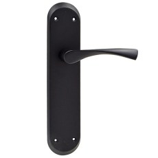 Juego Manivelas con Placa EQ215 Negro Mate