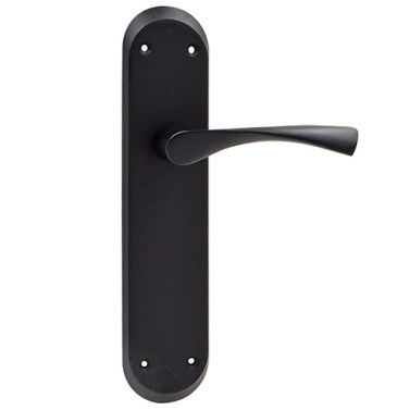 Juego Manivelas con Placa EQ215 Negro Mate