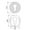 Bocallave Yale Redondo EQ-285Z Cromo Satinado