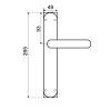 Manivelas con placa - Juego Manivelas con Placa EQ9501 Cuero Satinado
