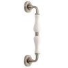 Manillones con roseta - Manillón con Roseta EQM892 Níquel Satinado y Porcelana Blanca