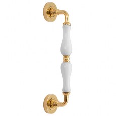Manillones con roseta - Manillón con Roseta EQM892 Pulido Brillo y Porcelana Blanca