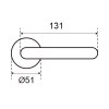 Manivelas con roseta - Juego Manivelas con Roseta EQR892 Pulido Brillo y Porcelana Blanca
