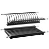 Escurreplatos/Vasos M100 con Bandeja Inox Negro Mate