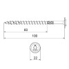 Tornillo con Arandela Eurotec Paneltwistec DAG 8x100 Zincado