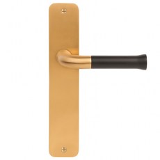 Juego Manivelas con Placa Nour EV101P211SFC PVD Oro y Negro Mate