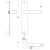 Juego Manivelas con Placa Nour EV101P211SFC Negro Mate
