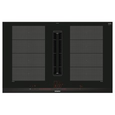 Placas de inducción - SIEMENS Encimera Inducción con Extractor EX875LX67E 4 Zonas Cristal Negro