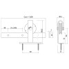 Corredera puerta interior - Kit Puerta Corredera Granero para Muebles 20 Kg 1,8 metros Negro