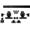 Corredera puerta interior - Kit Puerta Corredera Granero para Muebles 20 Kg 1,8 metros Negro
