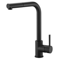 IMEX Grifo Cocina Extraíble Caño Alto MALTA Negro Mate