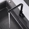 IMEX Grifo Cocina Extraíble Caño Alto MALTA Negro Mate