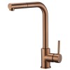 IMEX Grifo Cocina Extraíble Caño Alto MALTA Oro Rosa Cepillado