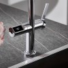 IMEX Grifo Cocina Extraíble Caño Alto TURÍN GCE021 Doble Jet con Sensor Cromo