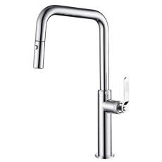 IMEX Grifo Cocina Extraíble Caño Alto NIZA GCE027 Doble Jet Cromo