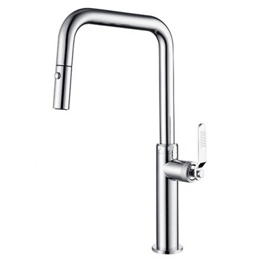 IMEX Grifo Cocina Extraíble Caño Alto NIZA GCE027 Doble Jet Cromo