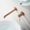 Accesorios y ayudas baño - IMEX Grifo Monomando Lavabo Empotrado LINE Oro Rosa Cepillado