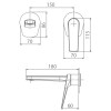 Accesorios y ayudas baño - IMEX Grifo Monomando Lavabo Empotrado DELOS Negro Mate